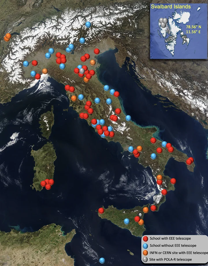 Mappa aggiornata delle scuole Progetto EEE