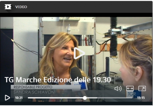 Frame dell'intervista su TG3 Marche