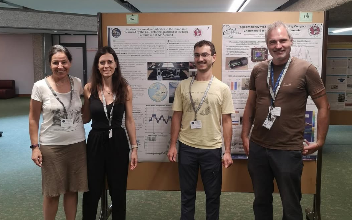EEE researchers. From left: O.Pinazza, P.La Rocca, F.Nozzoli, L.Ghezzer