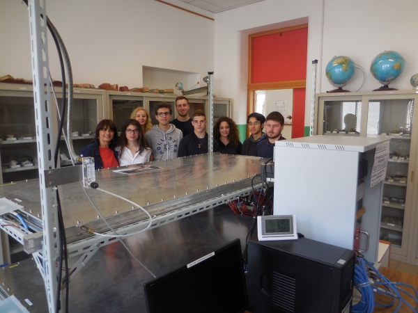 Inauguration of the Telescope with a Group of Male and Female Students