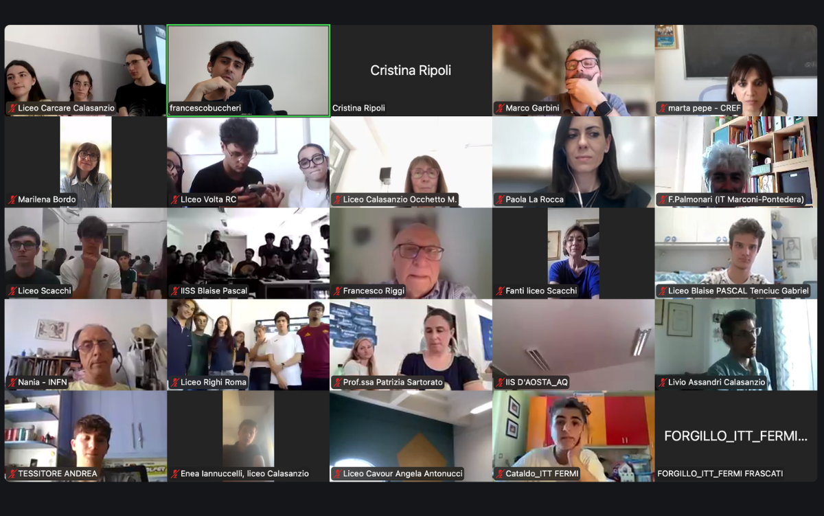 Screenshot of the Meeting zoom call